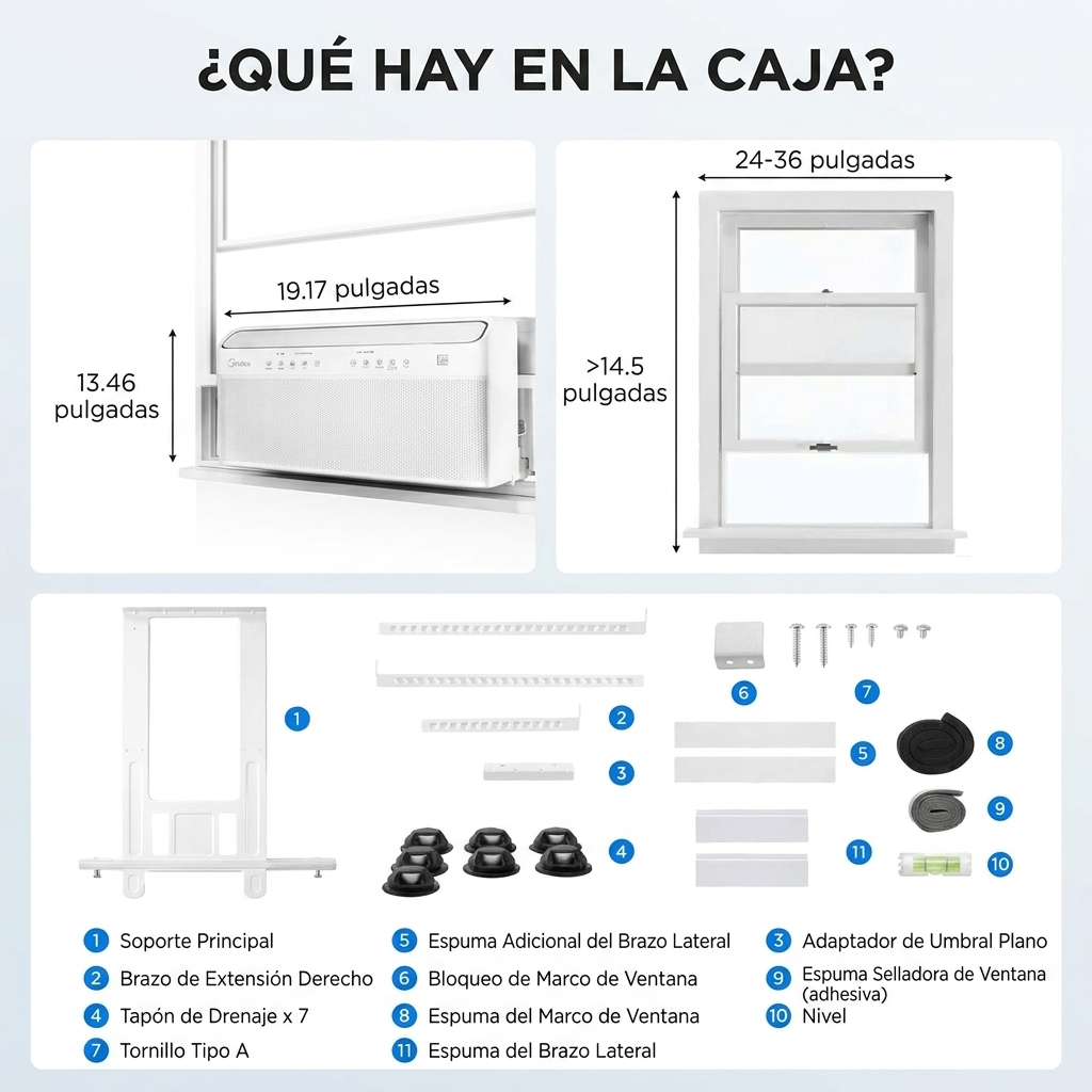 Aire Acondicionado Inteligente para Ventana - 12,000 BTU