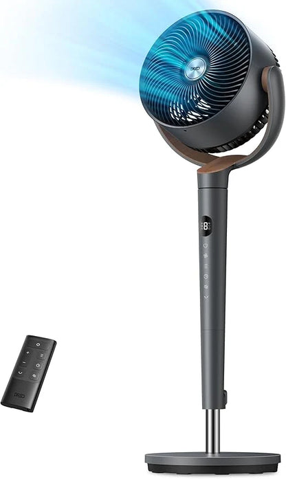 Ventilador de Pedestal — Oscilación 360°, Control Remoto y Pantalla LED