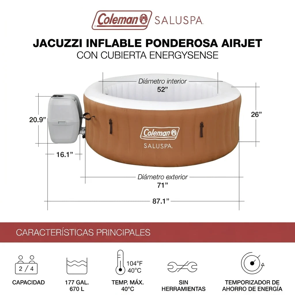 Jacuzzi Inflable Coleman SaluSpa Ponderosa