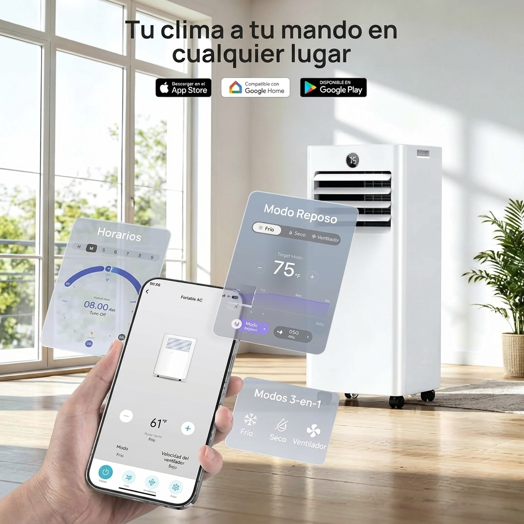Aire Acondicionado Portátil con Control Inteligente